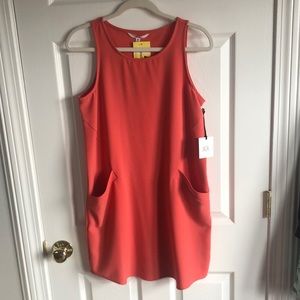 Coral Dress with Pockets